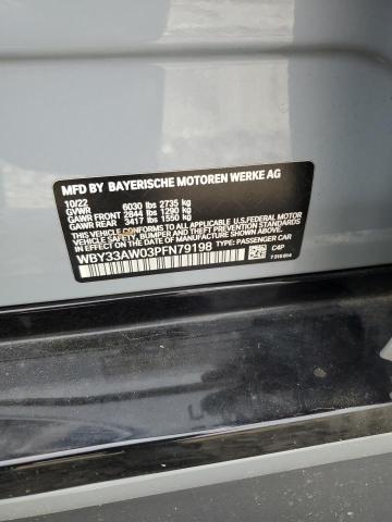 2023 BMW I4 M50 WBY33AW03PFN79198