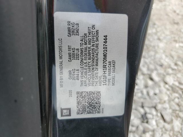 2021 CHEVROLET CAMARO SS 1G1FH1R70M0107444