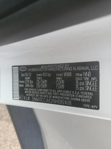 2022 HYUNDAI TUCSON SEL 5NMJCCAE2NH082408
