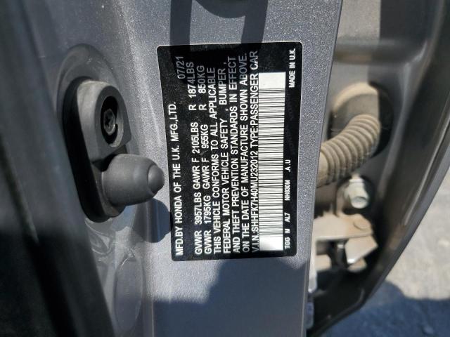 2021 HONDA CIVIC SPOR SHHFK7H40MU232012