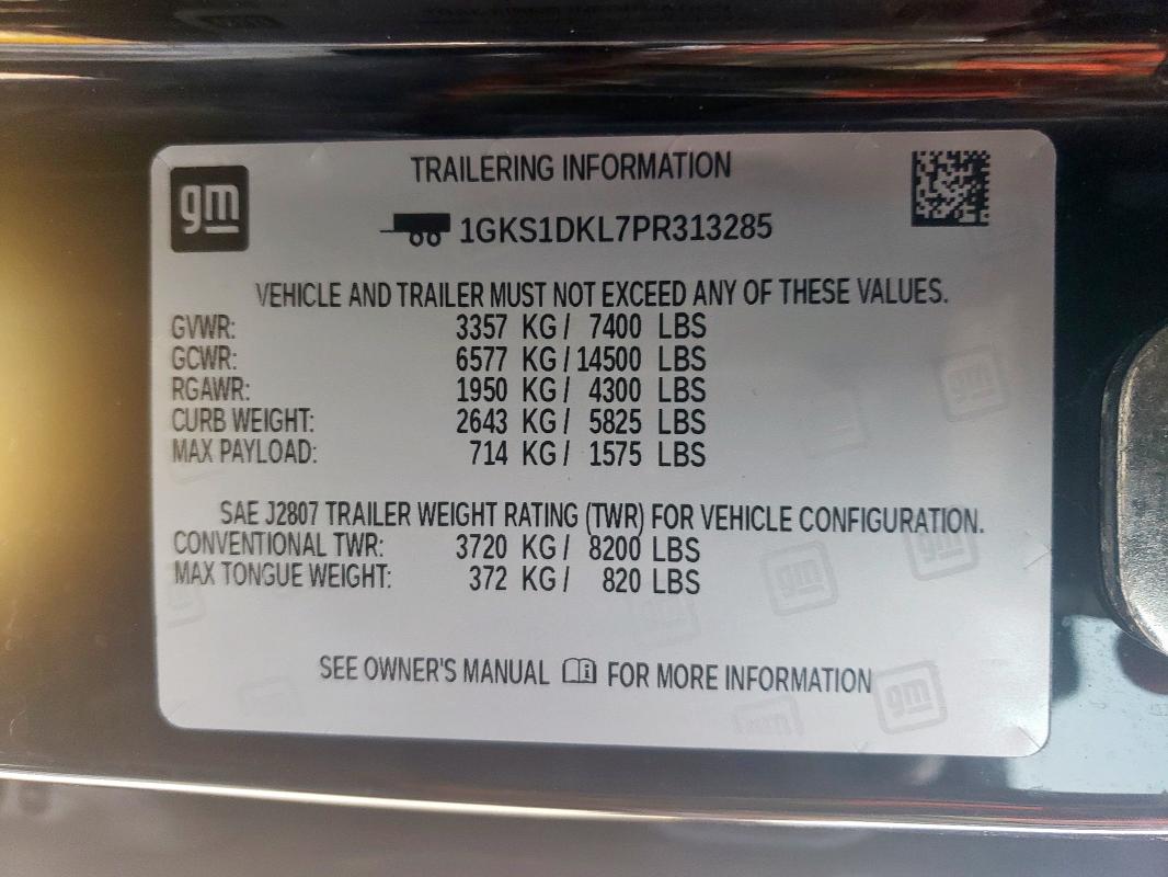 2023 GMC YUKON DENA 1GKS1DKL7PR313285