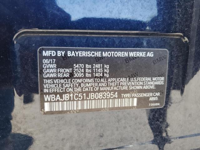 2018 BMW 530XE WBAJB1C51JB083954