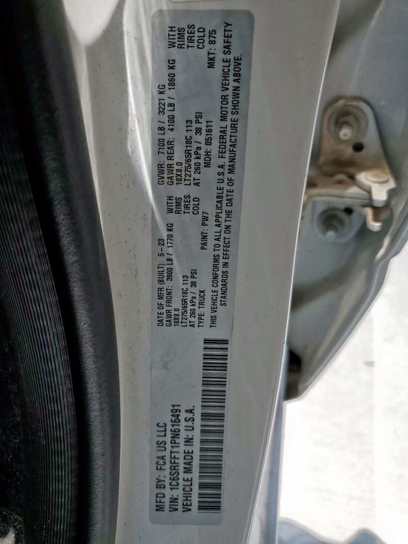 2023 RAM 1500 BIG H 1C6SRFFT1PN616491