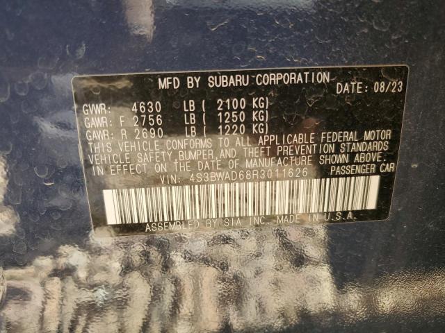 2024 SUBARU LEGACY PRE 4S3BWAD68R3011626