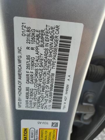 2021 ACURA TLX ADVANC 19UUB5F66MA009758