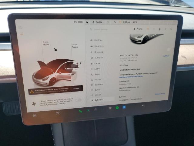 2022 TESLA MODEL 3 5YJ3E1EB6NF357898