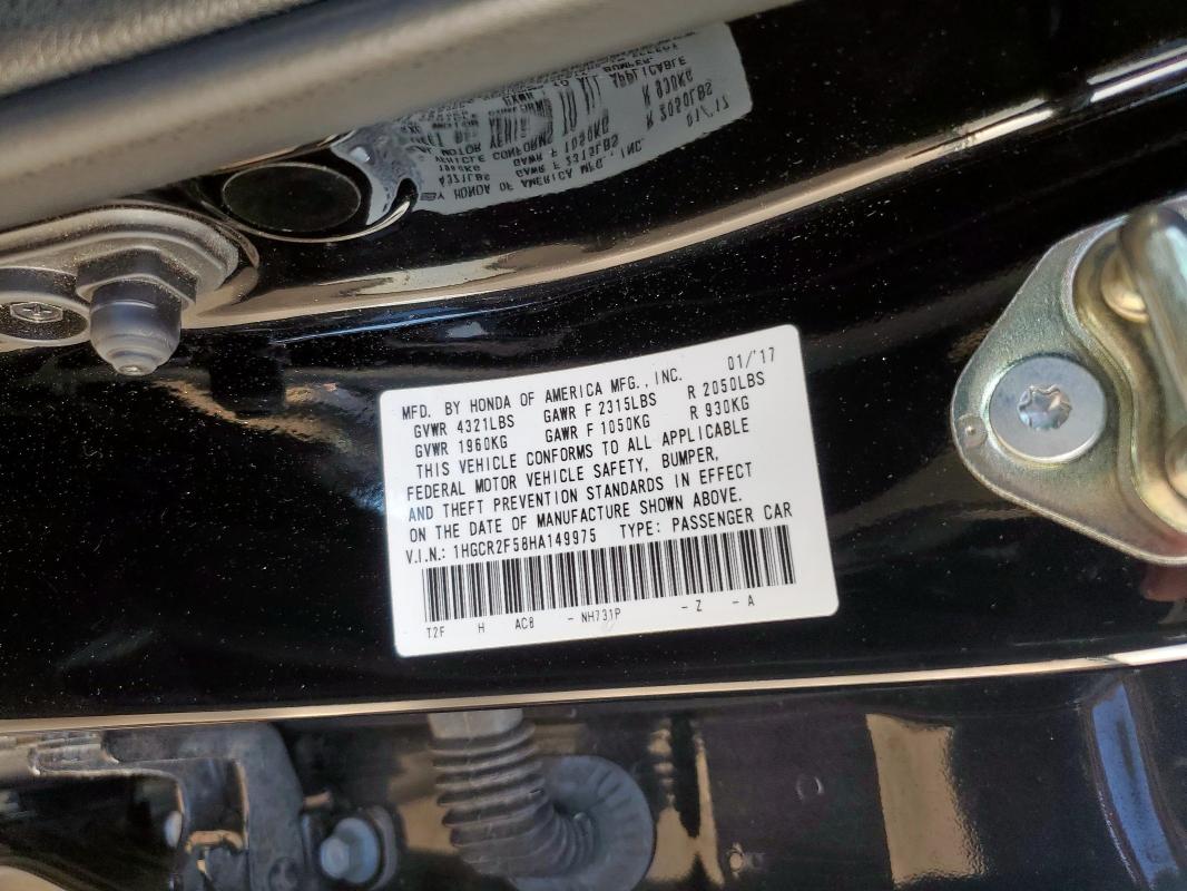 2017 HONDA ACCORD SPO - 1HGCR2F58HA149975