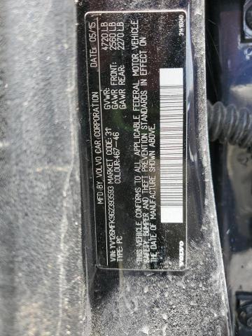 2016 VOLVO S60 PREMIE YV126MFK9G2393593