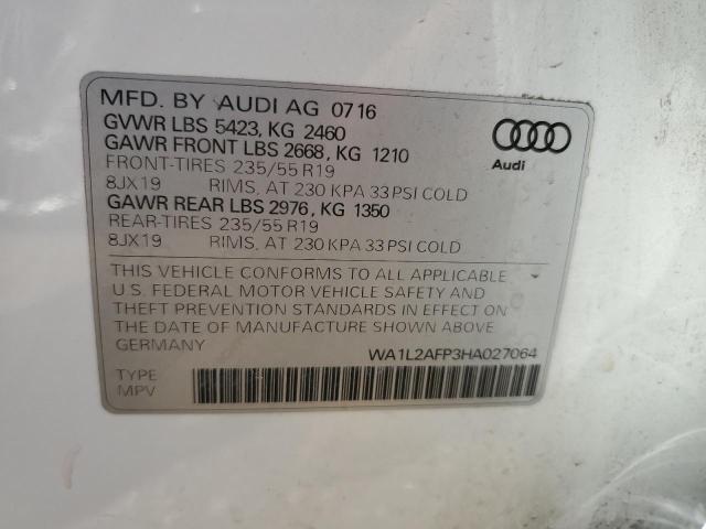 2017 AUDI Q5 PREMIUM - WA1L2AFP3HA027064
