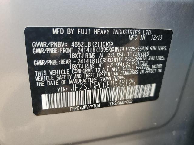 2014 SUBARU FORESTER 2 - JF2SJGPC0EH538125