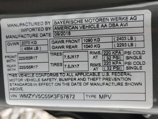 2019 MINI COOPER COU WMZYV5C55K3F57872