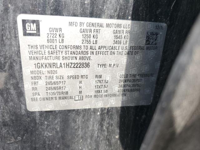 2017 GMC ACADIA SLE 1GKKNRLA1HZ222836