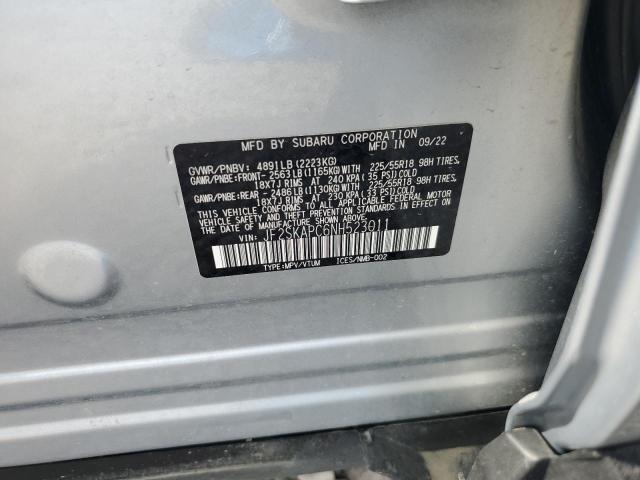 2022 SUBARU FORESTER L JF2SKAPC6NH523011