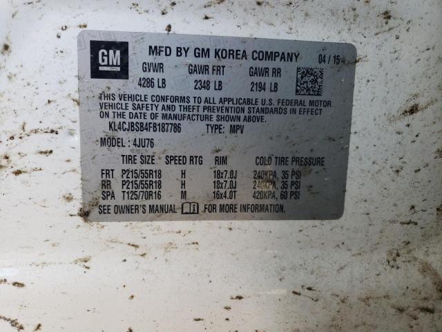 2015 BUICK ENCORE CONVENIENCE KL4CJBSB4FB187786