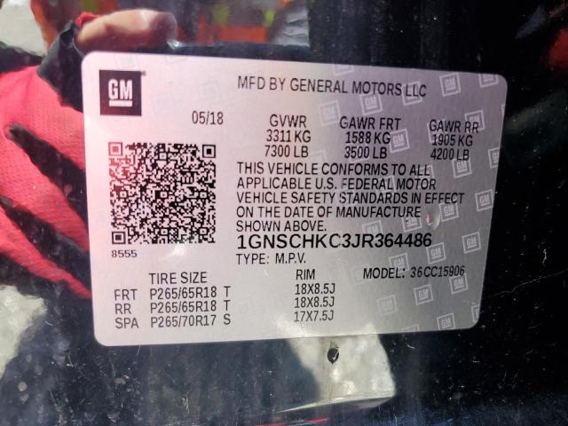 2018 CHEVROLET SUBURBAN C 1GNSCHKC3JR364486