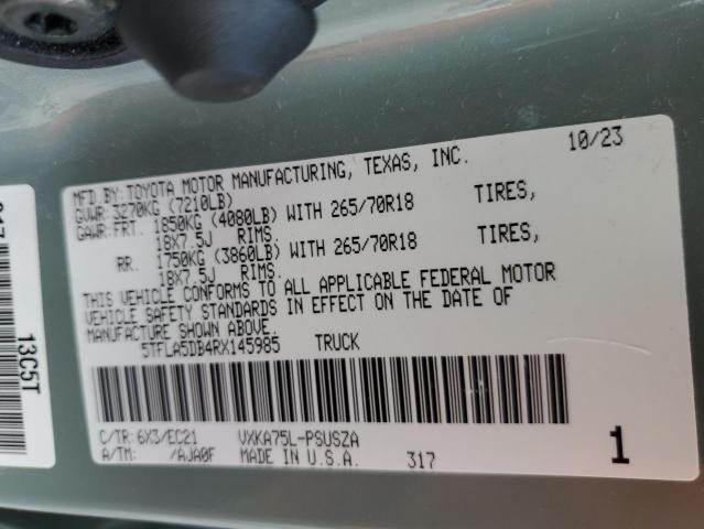 2024 TOYOTA TUNDRA CRE - 5TFLA5DB4RX145985