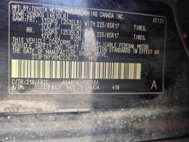 2021 TOYOTA RAV4 LE 2T3F1RFV8MC226773
