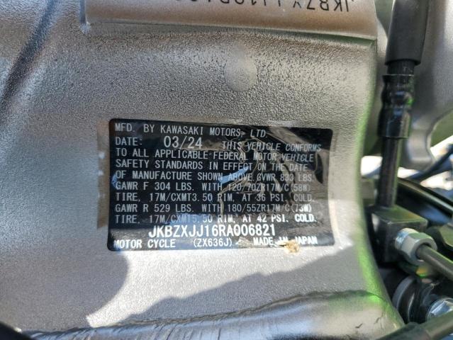 2024 KAWASAKI ZX636 K - JKBZXJJ16RA006821