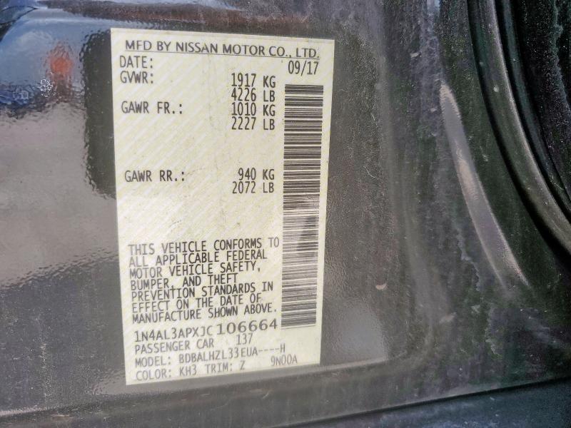2018 NISSAN ALTIMA 2.5 - 1N4AL3APXJC106664