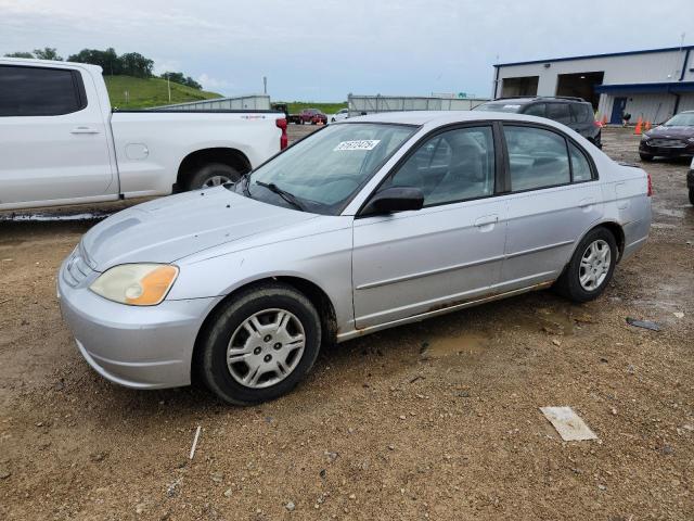 HONDA CIVIC LX 2002 silver sedan 4d gas 1HGES16612L004238 photo #1