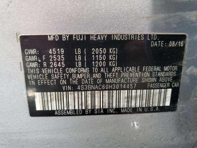 2017 SUBARU LEGACY 2.5 4S3BNAC60H3014457