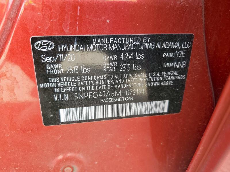 2021 HYUNDAI SONATA SE - 5NPEG4JA5MH072191