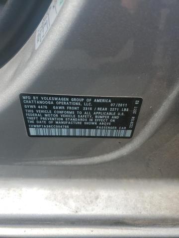 2012 VOLKSWAGEN PASSAT SE - 1VWBP7A36CC004785