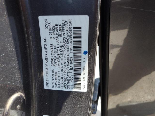 2020 HONDA ACCORD LX 1HGCV1F11LA110429