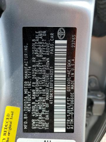 2015 TOYOTA AVALON XLE - 4T1BK1EBXFU140251