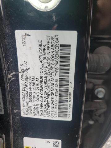 2022 HONDA ACCORD SPORT SE 1HGCV1F4XNA122480