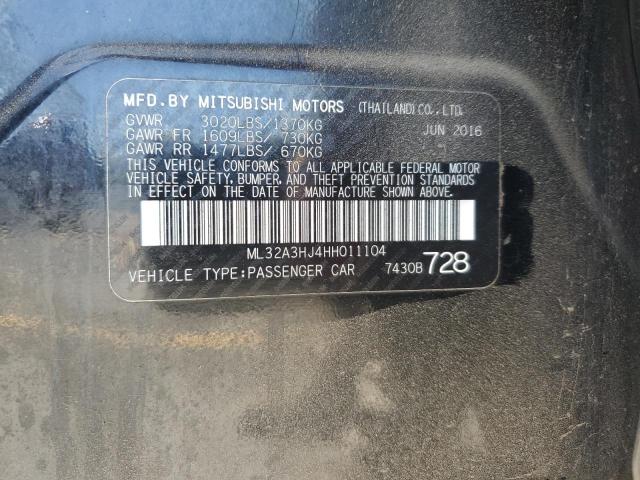 2017 MITSUBISHI MIRAGE ES - ML32A3HJ4HH011104
