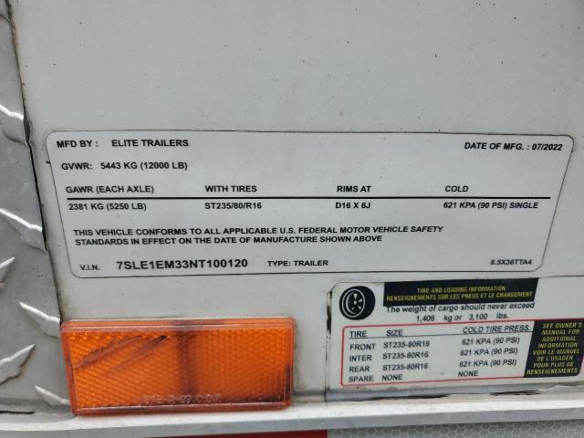 2022 ELITE TRAILER TRAILER #3256439203