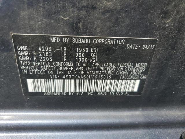 2017 SUBARU IMPREZA 4S3GKAA60H3615319