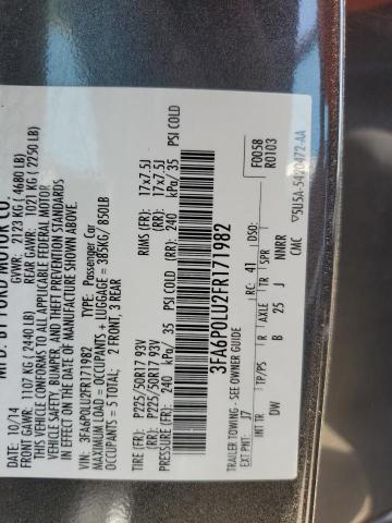 2015 FORD FUSION SE - 3FA6P0LU2FR171982