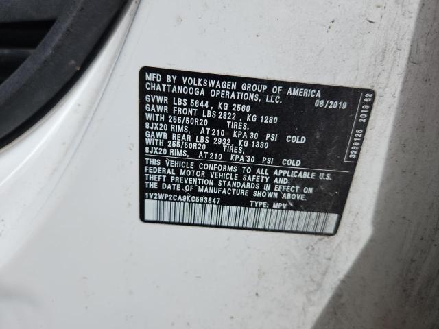 2019 VOLKSWAGEN ATLAS SE 1V2WP2CA9KC593847