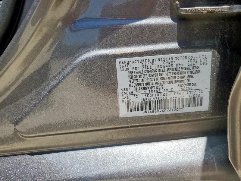2021 NISSAN SENTRA SR 3N1AB8DVXMY212079