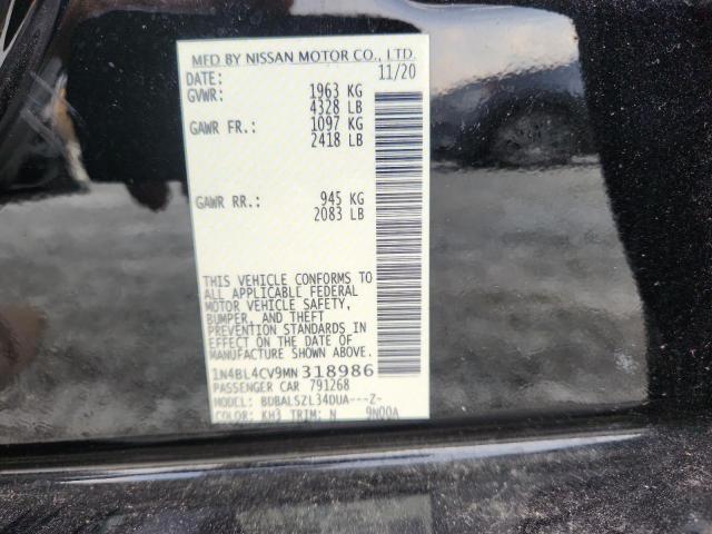 2021 NISSAN ALTIMA SR - 1N4BL4CV9MN318986