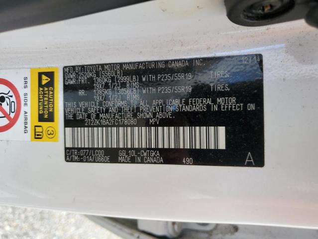 2015 LEXUS RX 350 - 2T2ZK1BA2FC178080