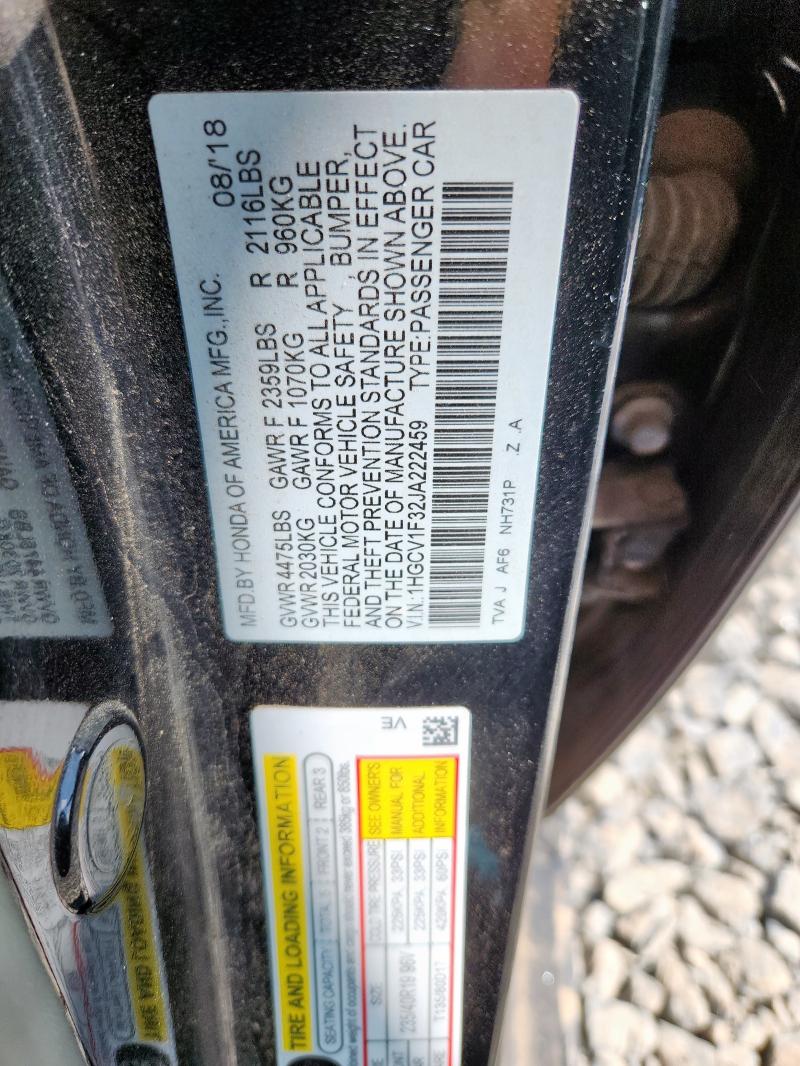 2018 HONDA ACCORD SPO - 1HGCV1F32JA222459