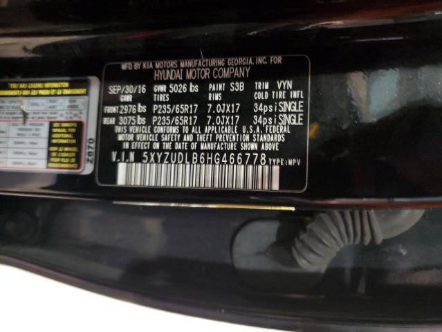 2017 HYUNDAI SANTA FE S 5XYZUDLB6HG466778