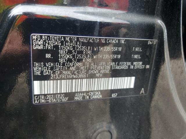 2017 TOYOTA RAV4 SE 2T3JFREV6HW638661