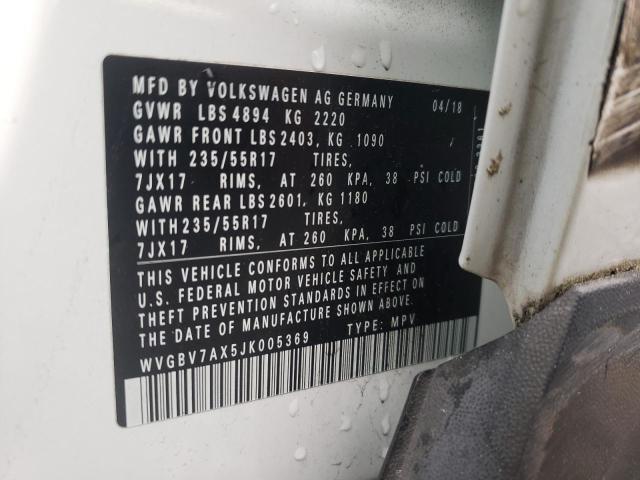 2018 VOLKSWAGEN TIGUAN LIM WVGBV7AX5JK005369