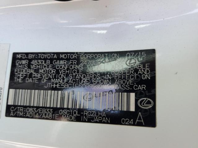 2015 LEXUS RC 350 JTHHE5BC1F5009566