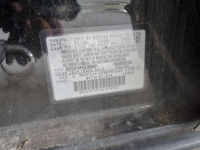 2016 NISSAN VERSA S - 3N1CN7AP4GL858901