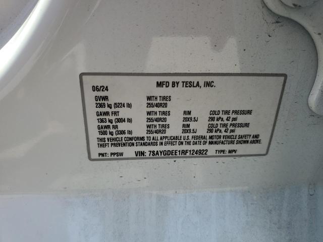2024 TESLA MODEL Y 7SAYGDEE1RF124922