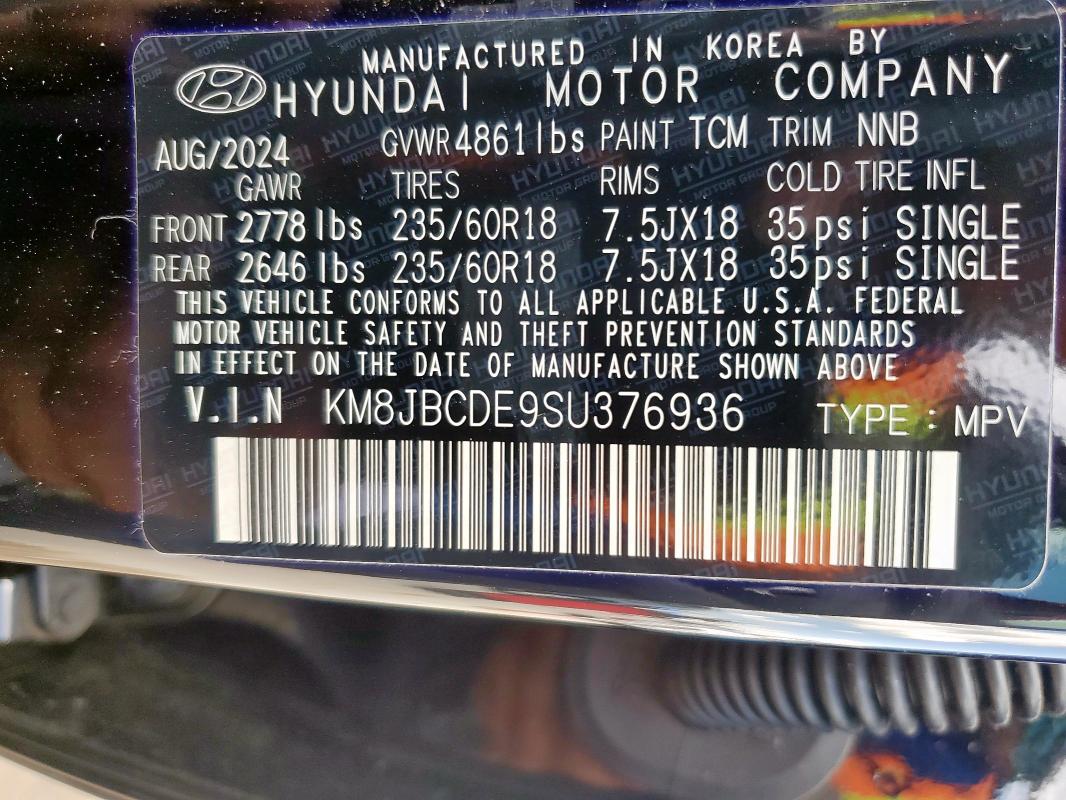 2025 HYUNDAI TUCSON SEL - KM8JBCDE9SU376936