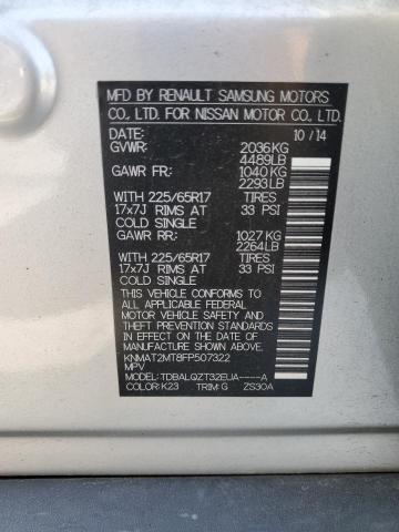 2015 NISSAN ROGUE S - KNMAT2MT8FP507322