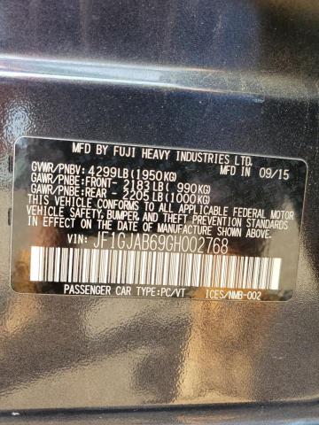 2016 SUBARU IMPREZA PR JF1GJAB69GH002768