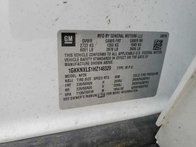 2017 GMC ACADIA DEN 1GKKNXLS1HZ148329