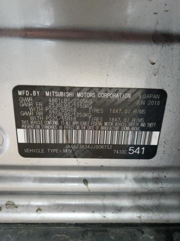 2018 MITSUBISHI OUTLANDER - JA4AZ3A34JJ006152